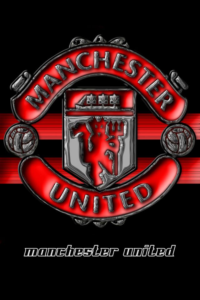 Manchester United The Red Devil Logo Black and Red Wallpapers for