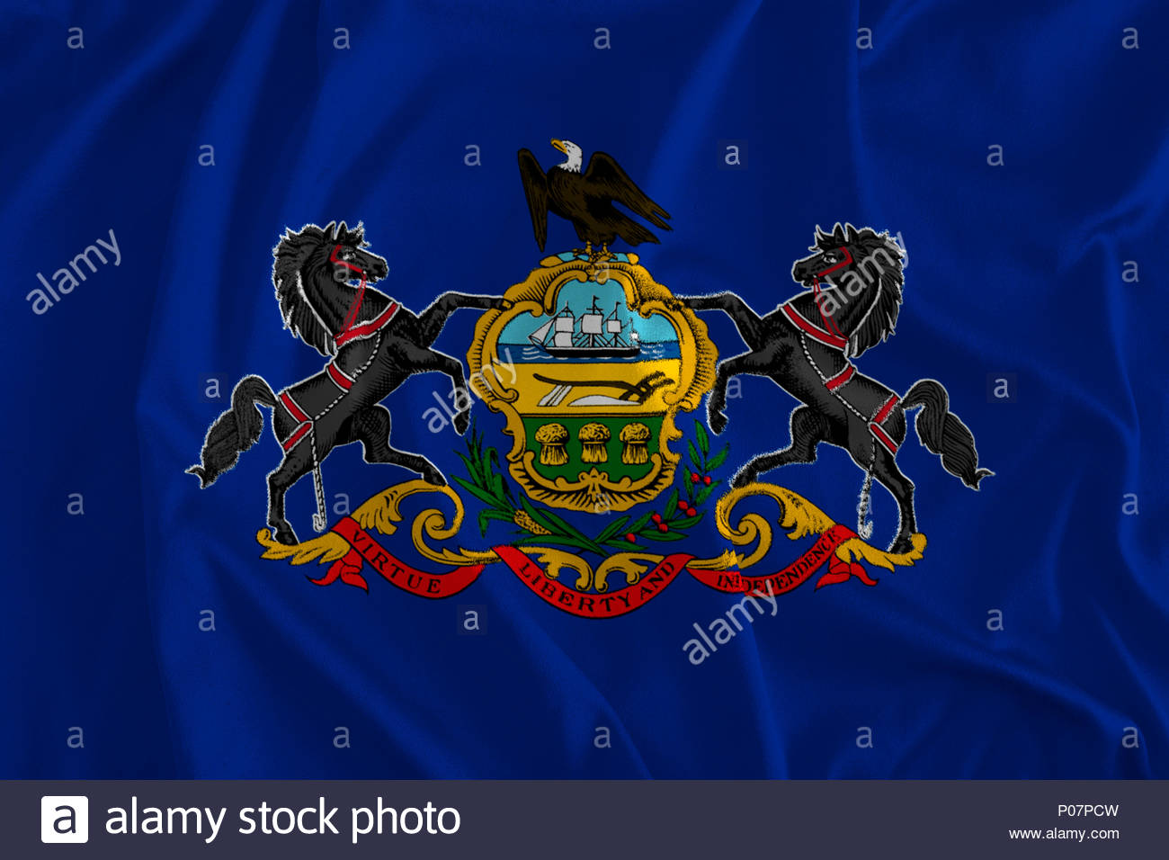 Flag Of Pennsylvania Background The Keystone State Quaker