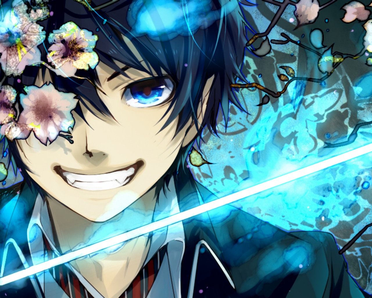  blue exorcist ao no exorcist rin okumura wallpapers with blue