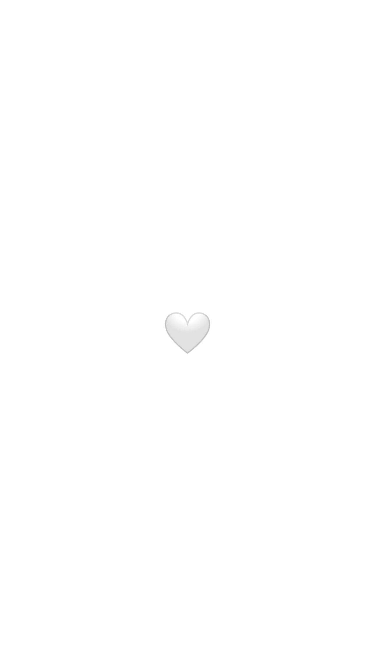White Heart Emoticon Wallpaper