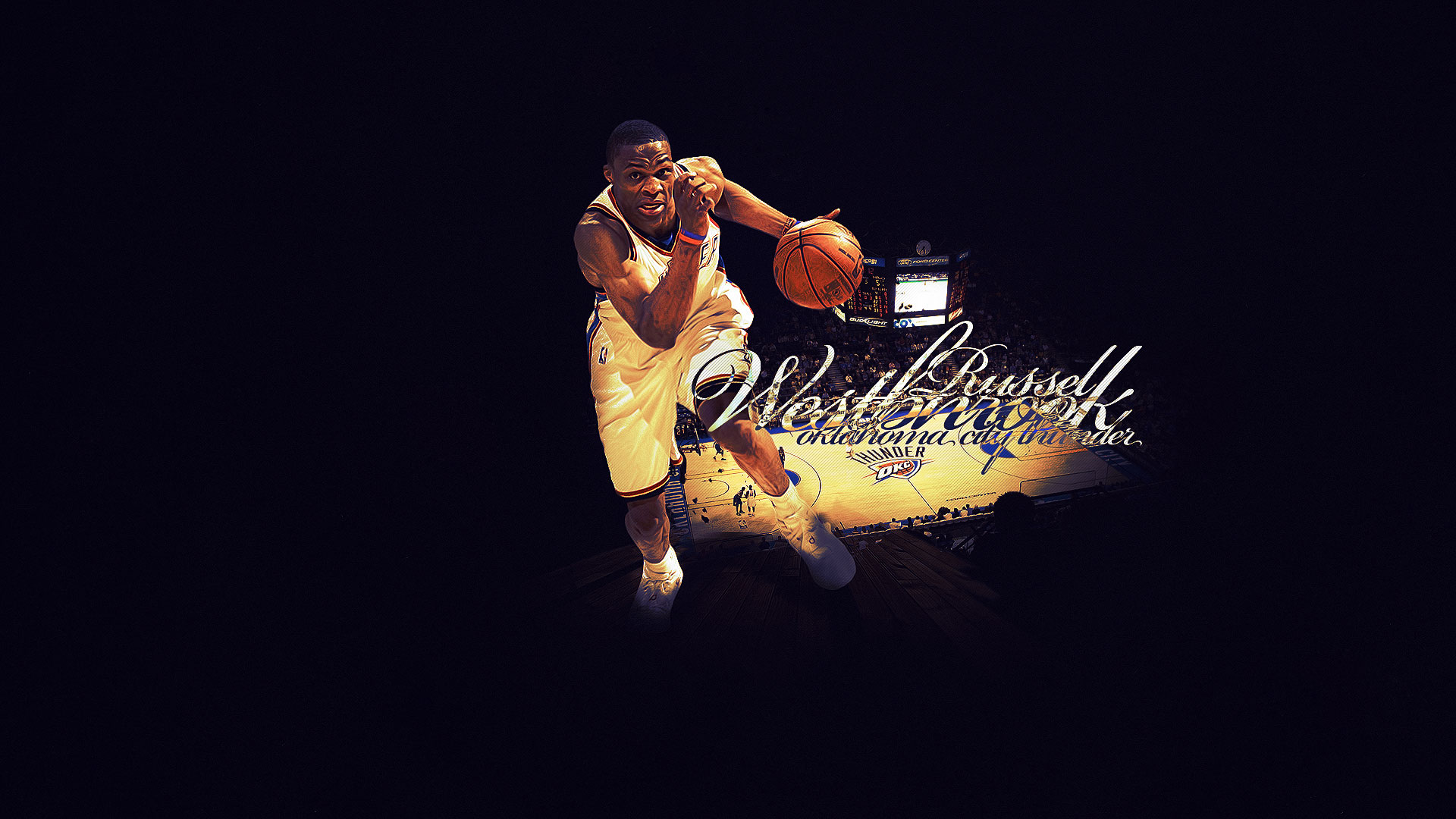 Russell Westbrook Thunder Widescreen Wallpaper Basketball