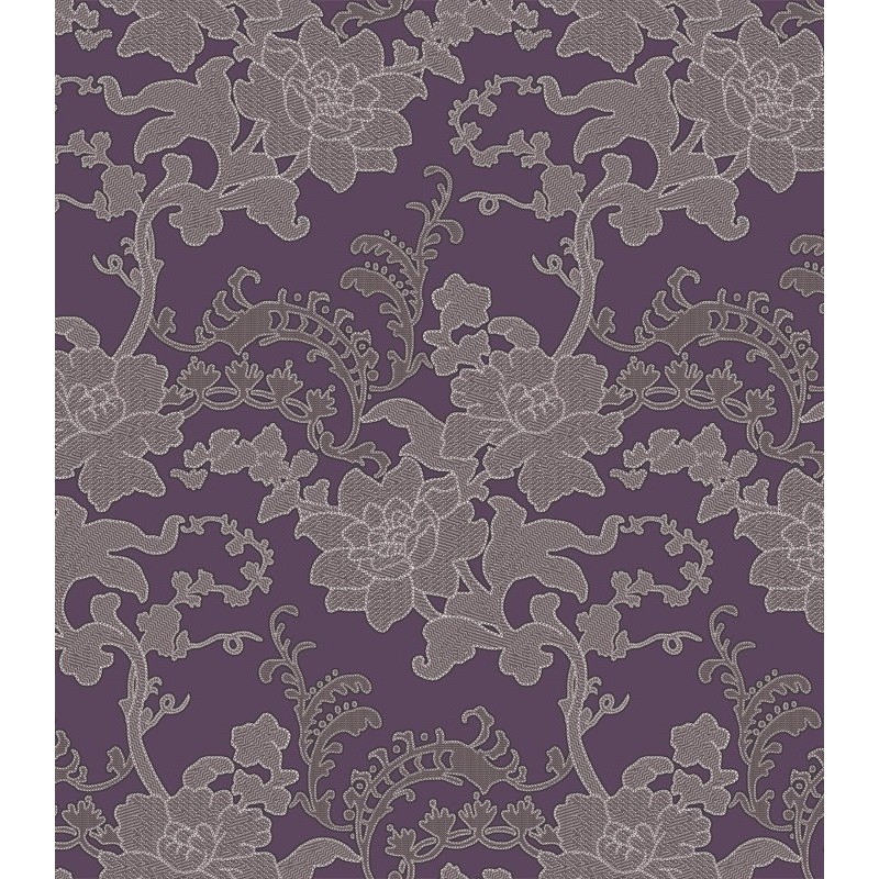 Home Wallpaper Purple And Grey Floral