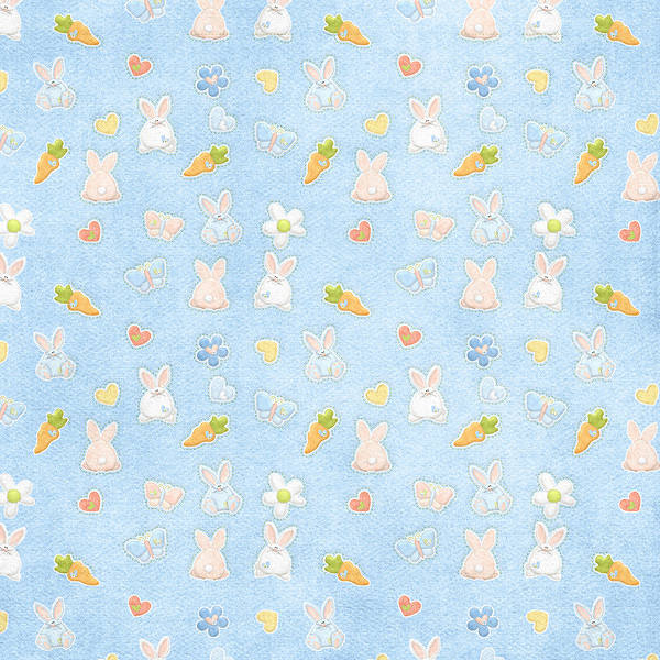 Cute Blue Easter Background