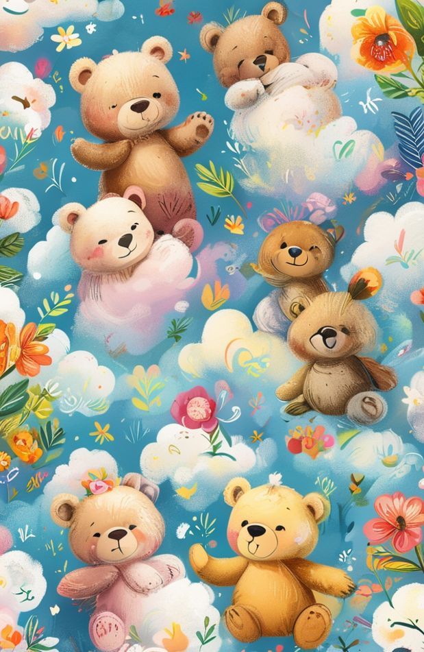Cute Teddy Bears Wallpaper