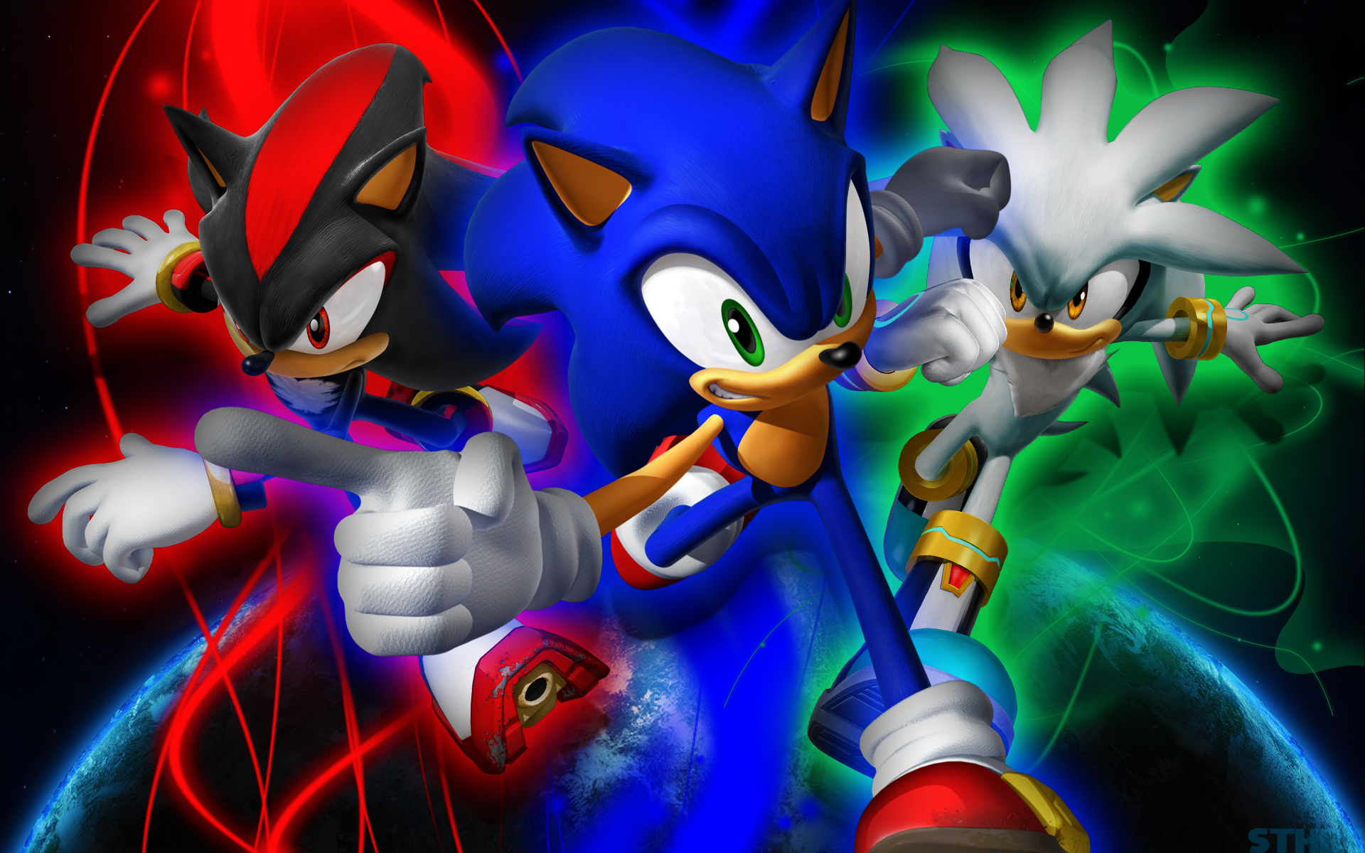 Sonic Shadow And Silver Wallpaper By Sonicthehedgehogbg On