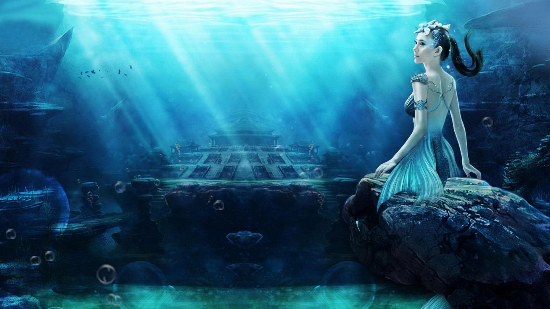 Mermaid Background Wallpaper High Definition Quality