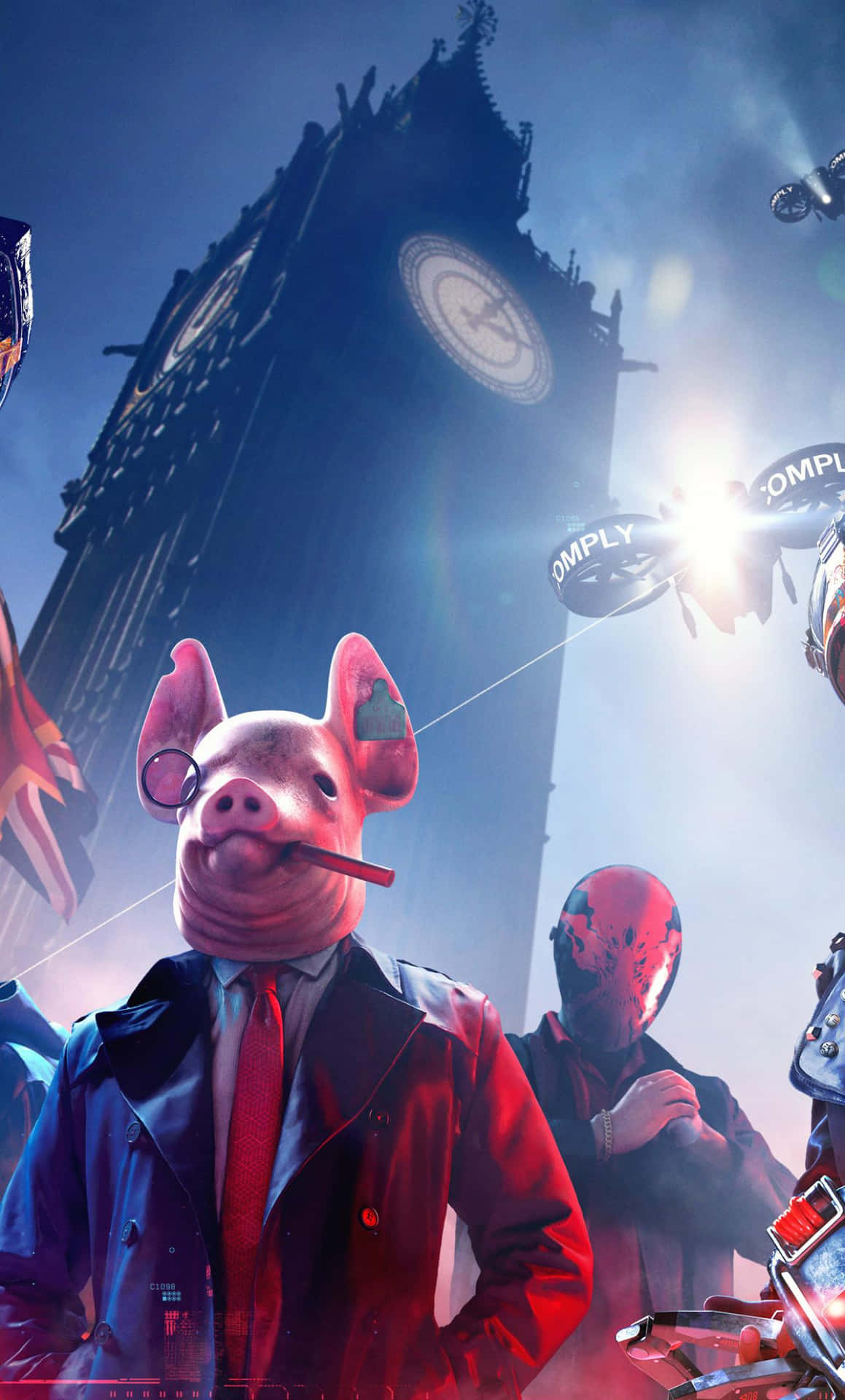 Characters From Watch Dogs iPhone Wallpaper