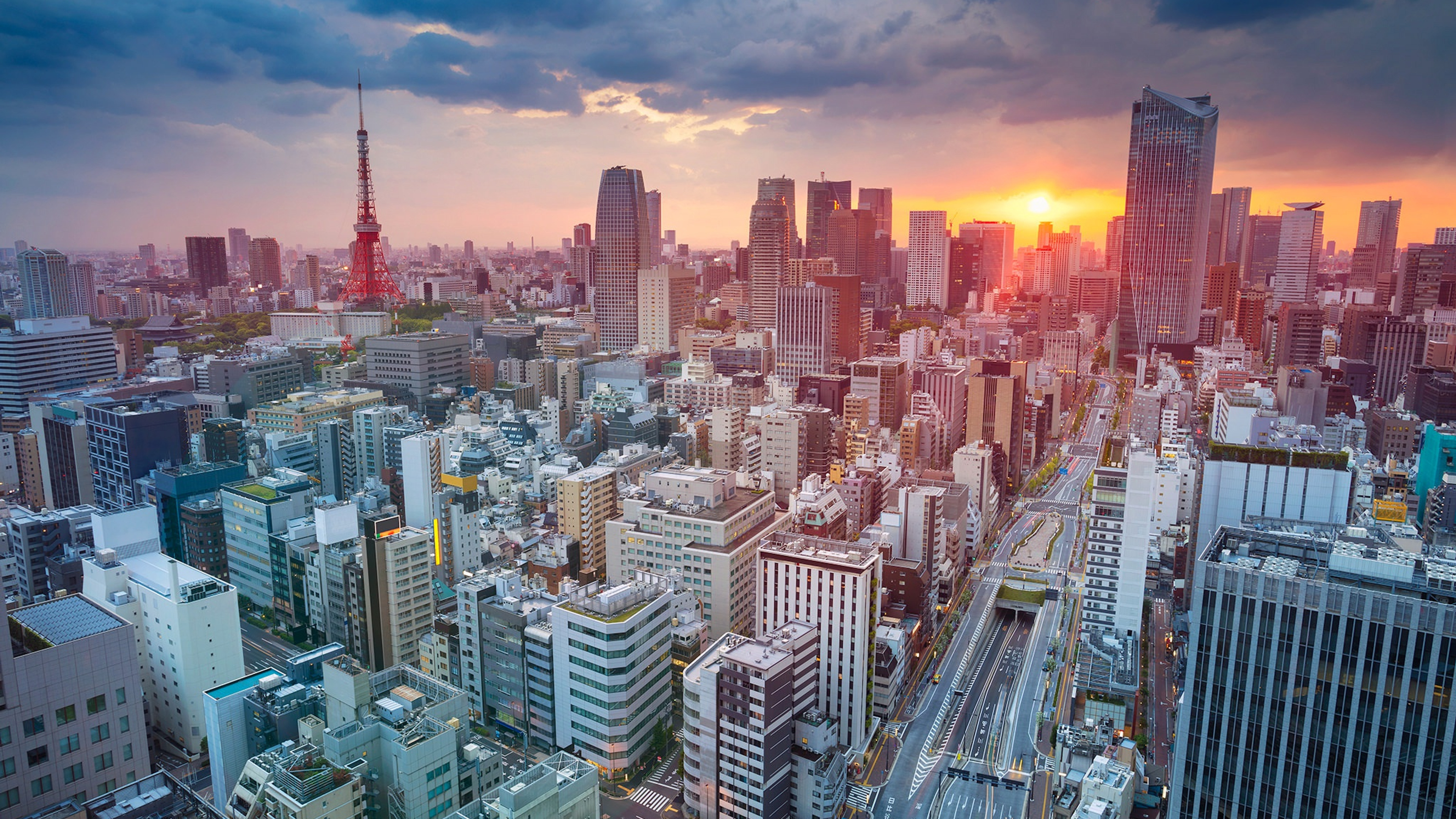 Tokyo Skycrapper Building Sunset Cityscape 4k HD Wallpaper Image
