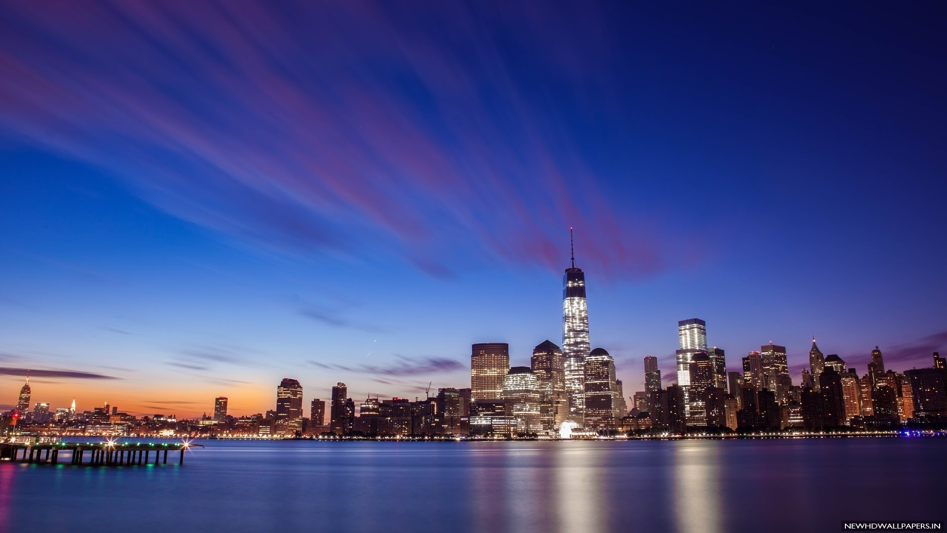 New York City Skyline Sunrise HD Wallpaper