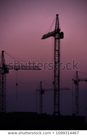 Charming Background Buildings Crane Stock Photo Edit Now