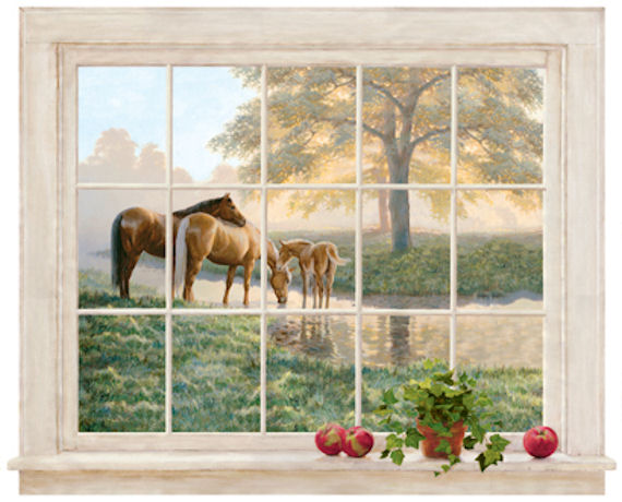 Mare And Foal Wall Mural Sticker Outlet