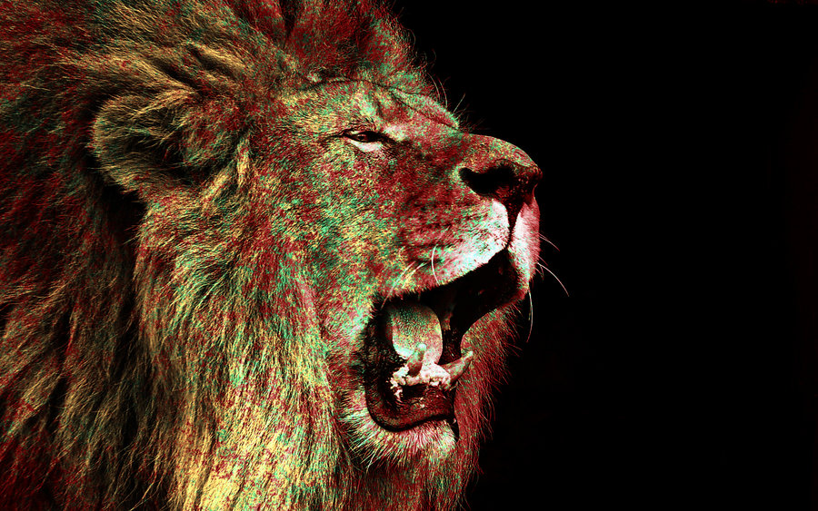 Trippy Rasta Lion By Vreckovka