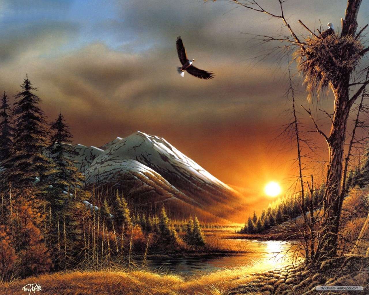 Pics Photos Reflections By Terry Redlin Wallpaper