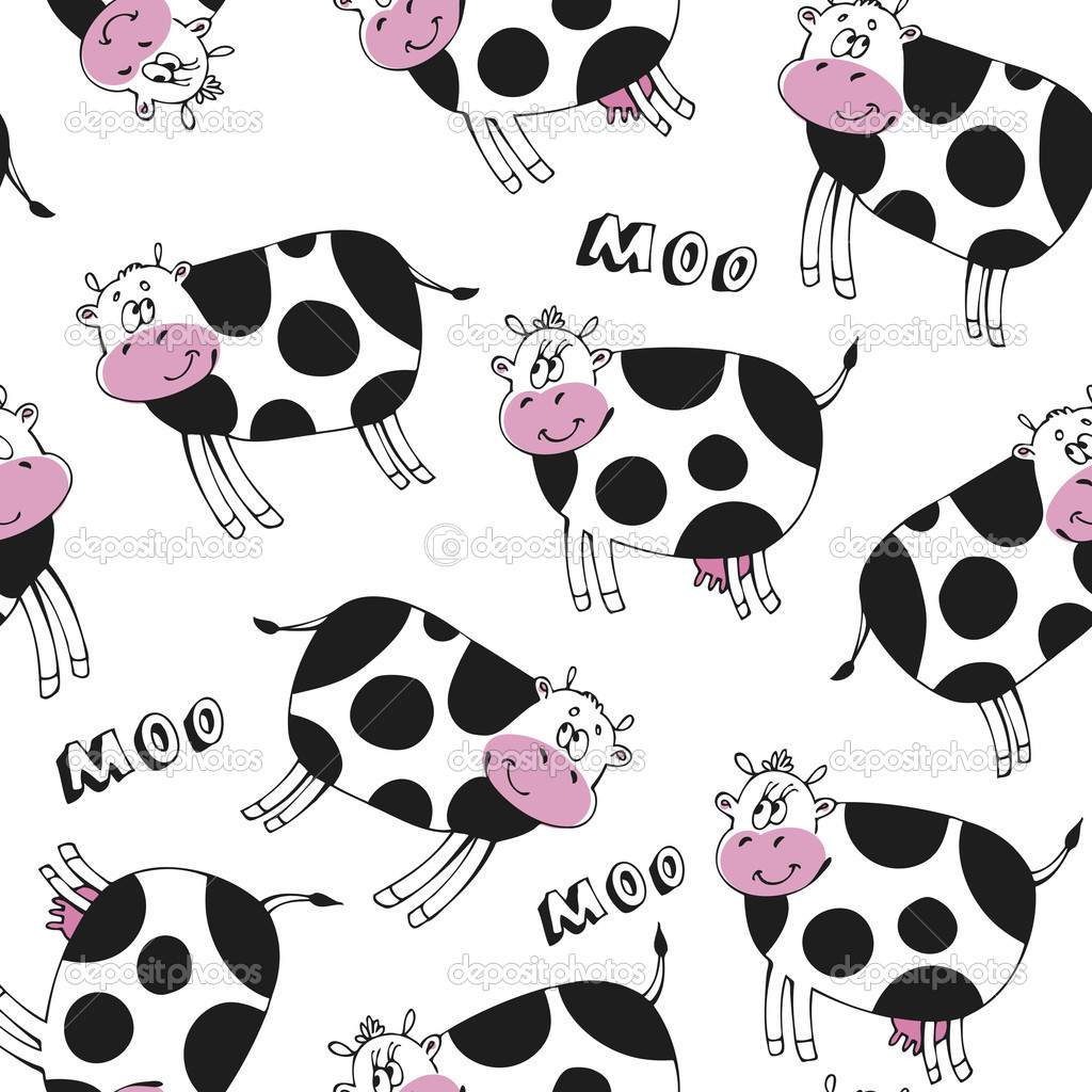 Cow Pattern Stock Illustrationbrown Wallpaper