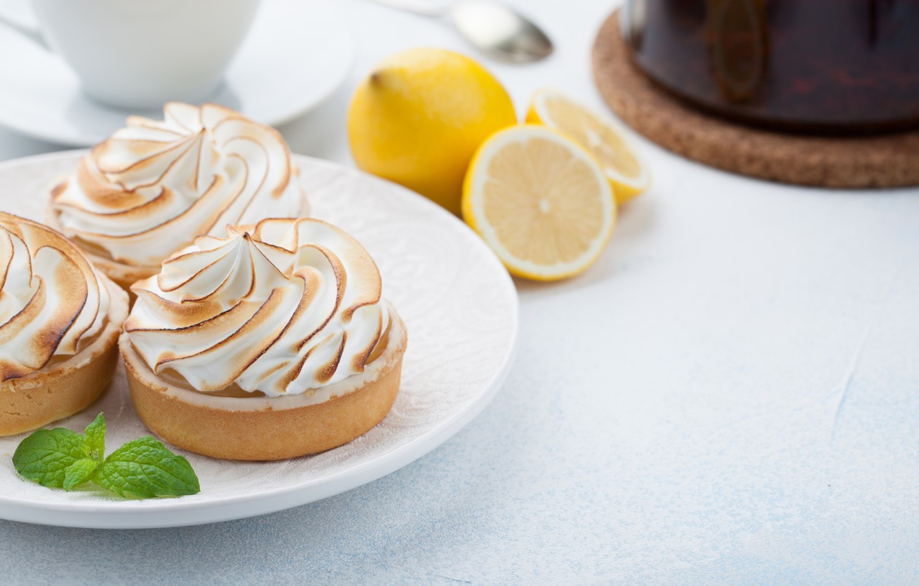 Wallpaper Lemon Cake Cream Tartlets Image For Desktop Section