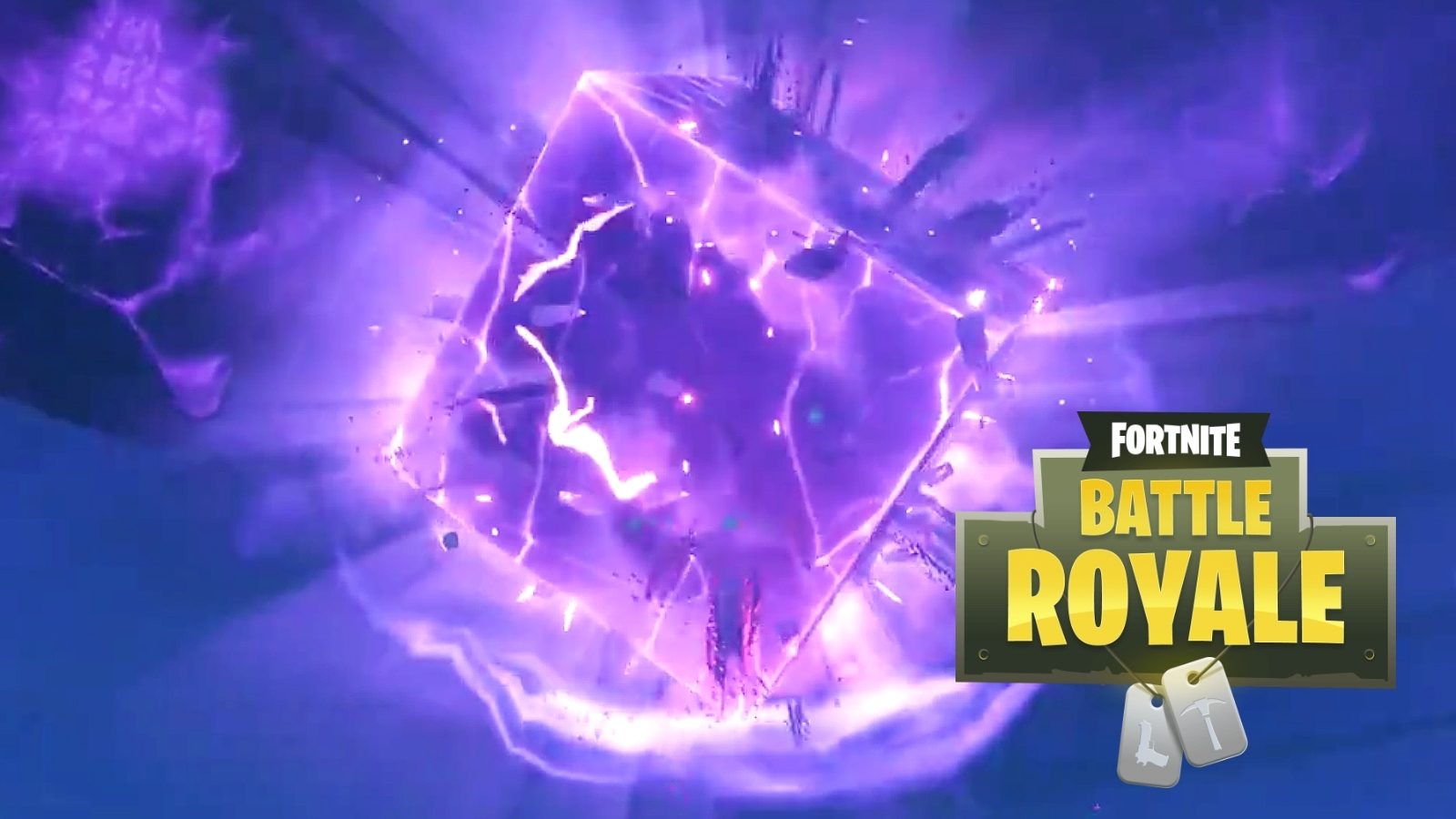 The Purple Cube In Fortnite Has Cracked Open And Is Leaking Into