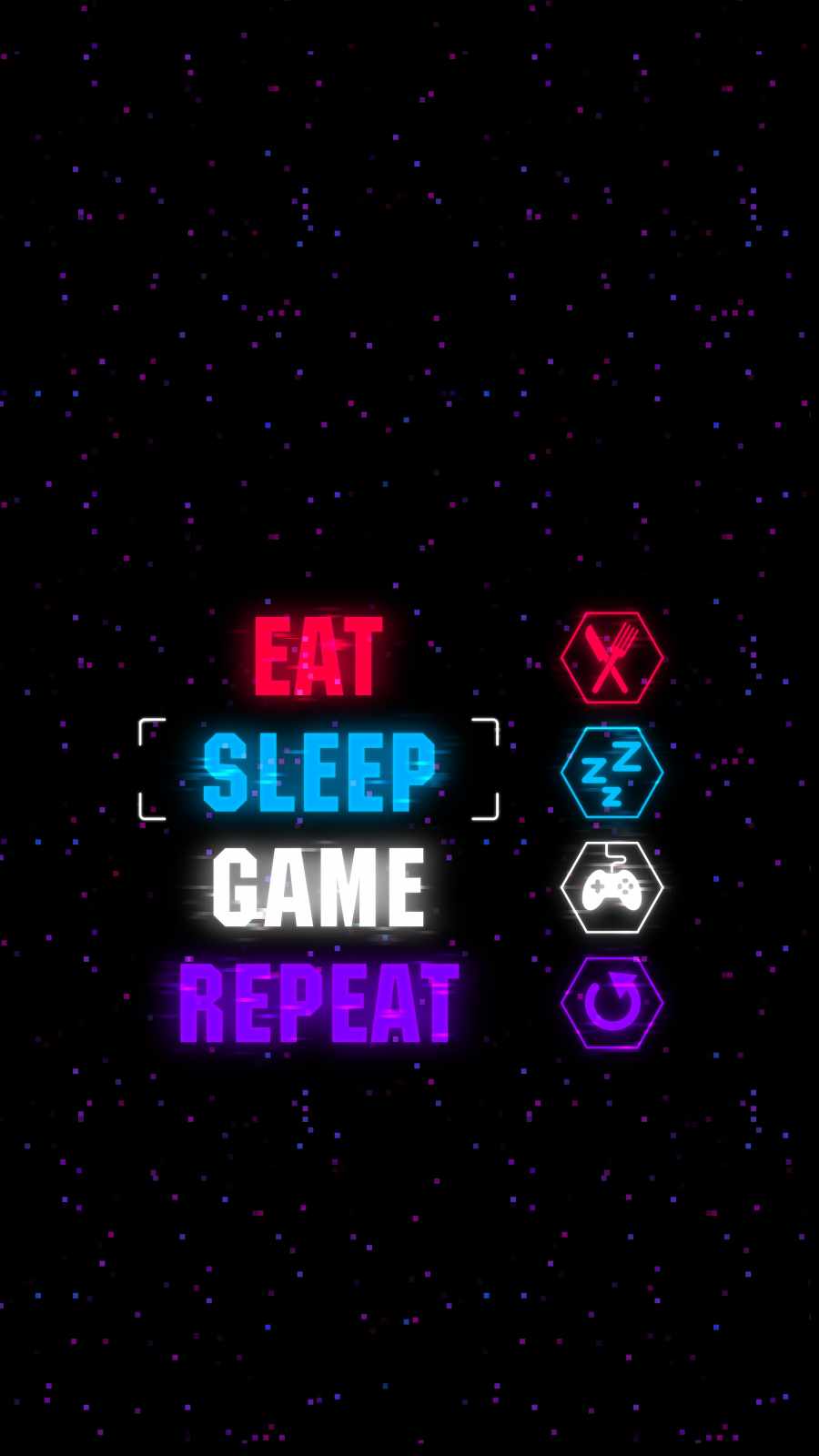 Eat Sleep Game Repeat iPhone Wallpaper
