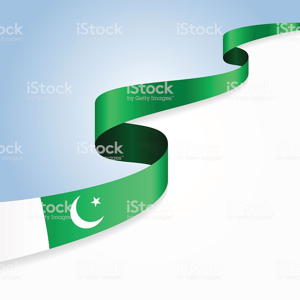 Pakistani Flag Background Vector Illustration Stock