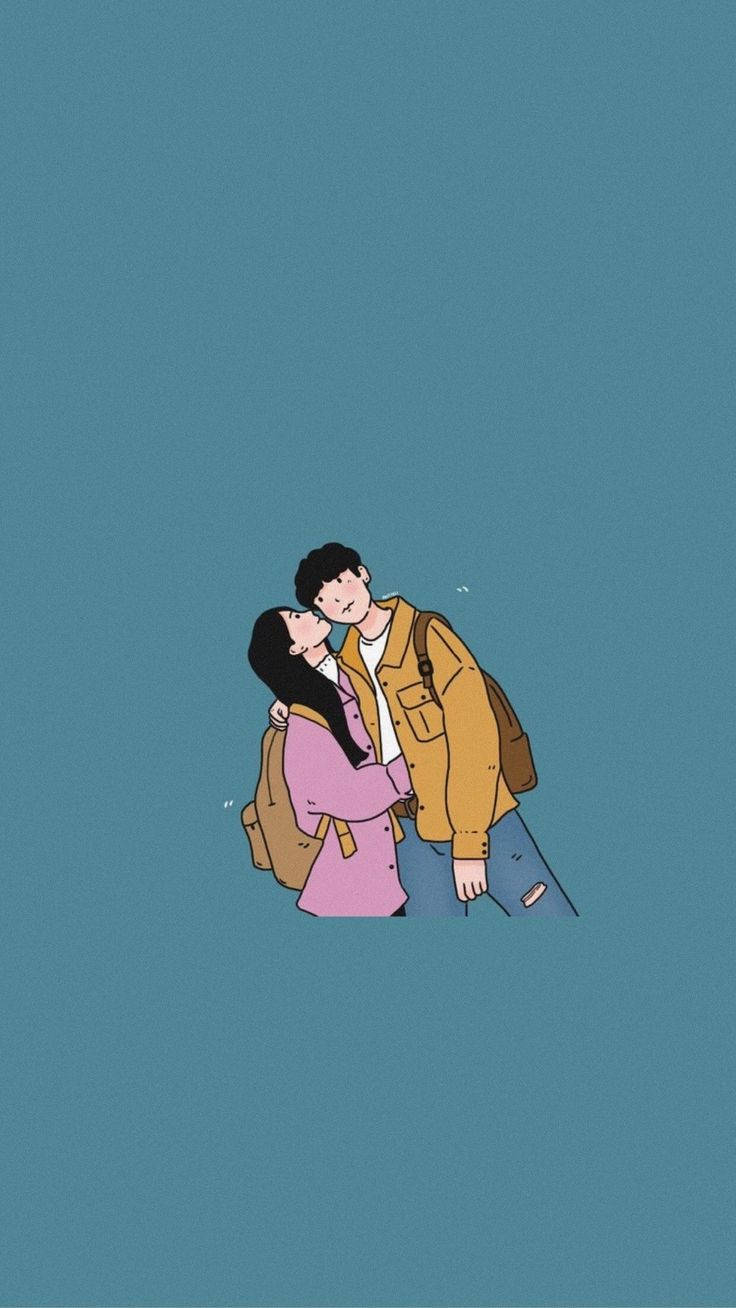Cute Couples Cartoon Picture Wallpaper