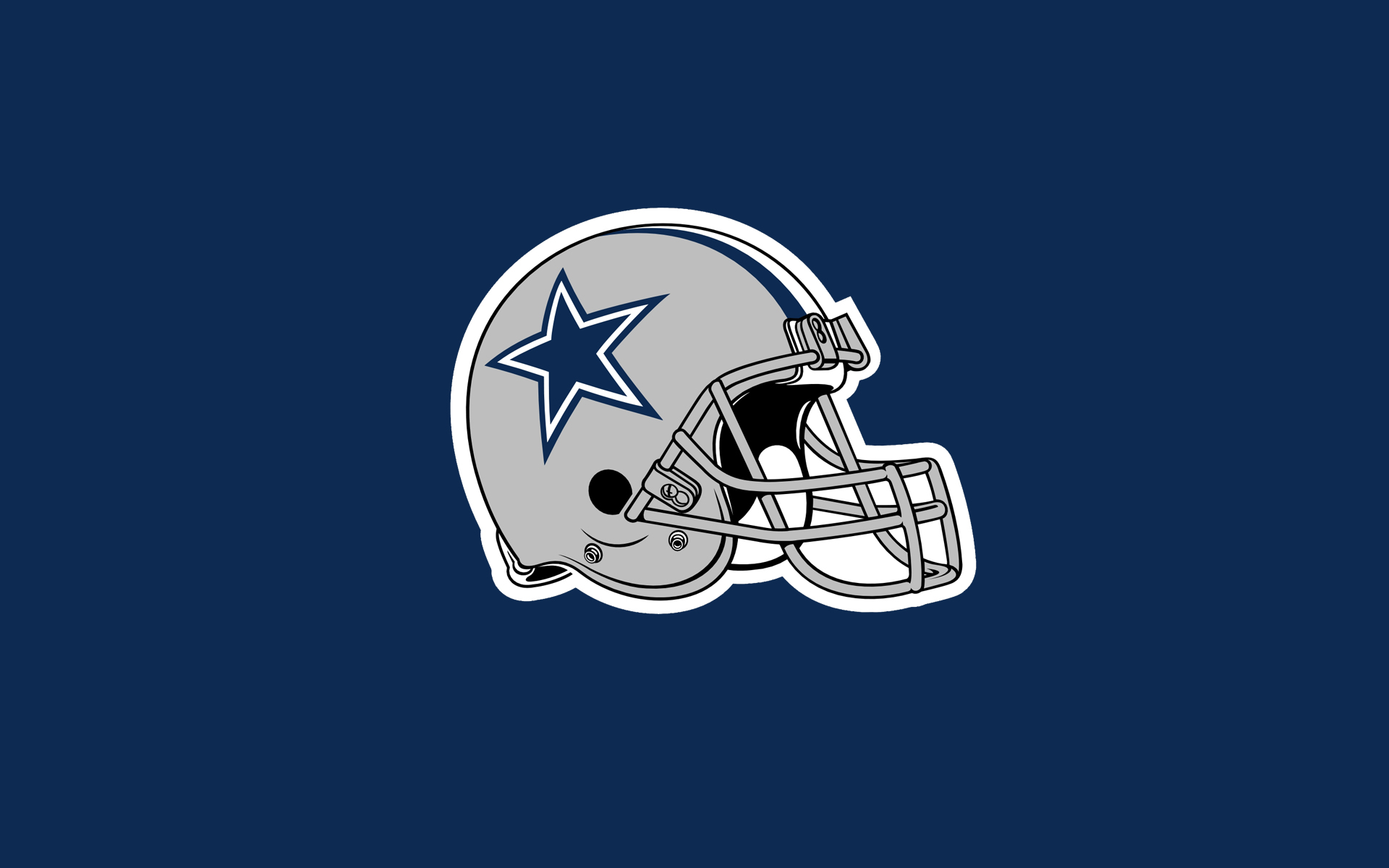 Cowboys Dallas Star Back Wallpaper Helmet Blue