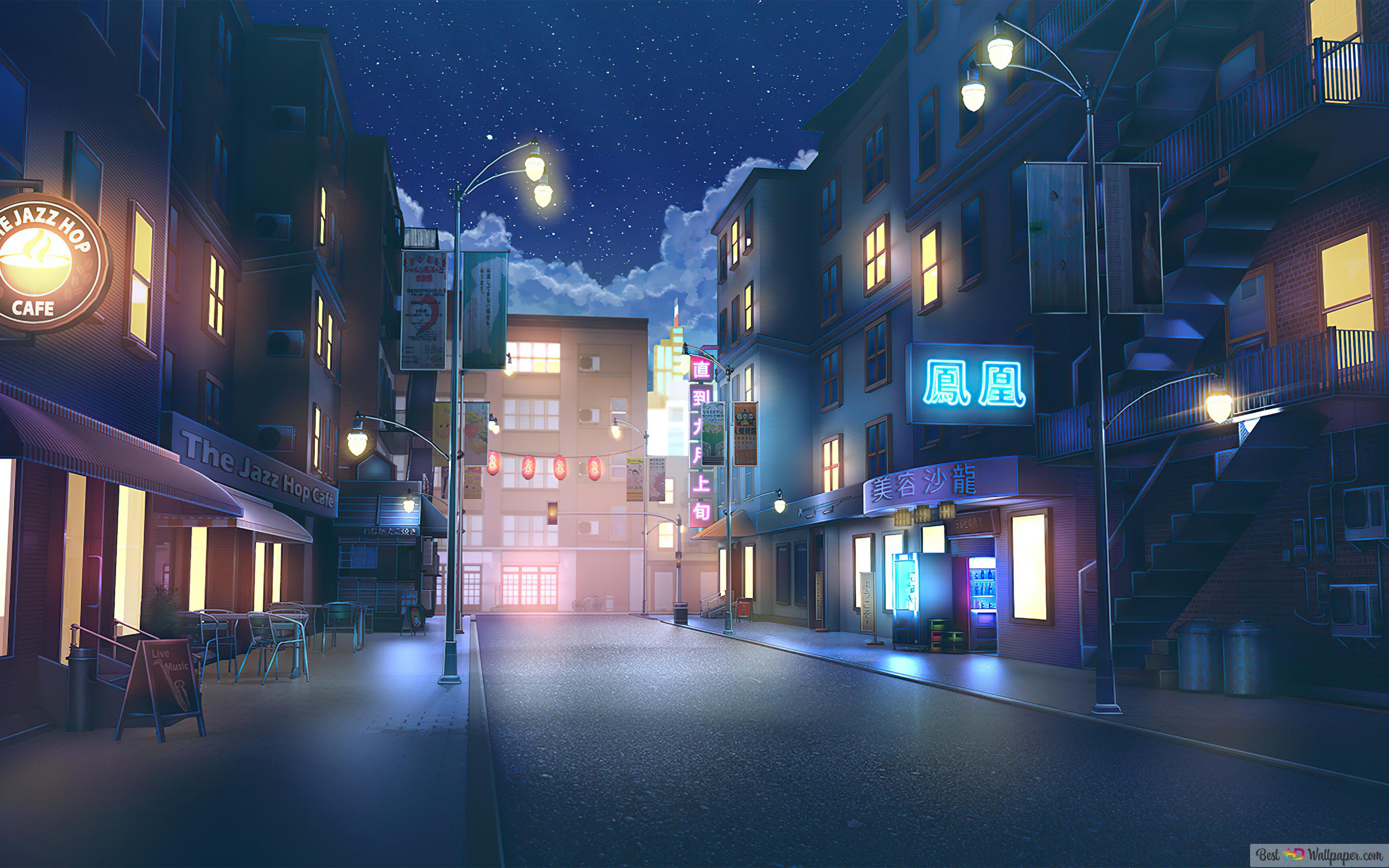 Street Night City Art 4k Wallpaper