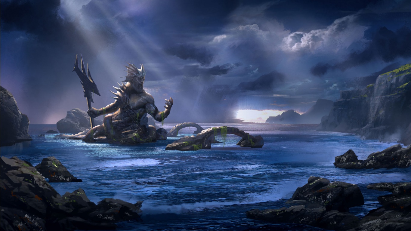 God Of War Ascension Poseidon Wallpaper HD