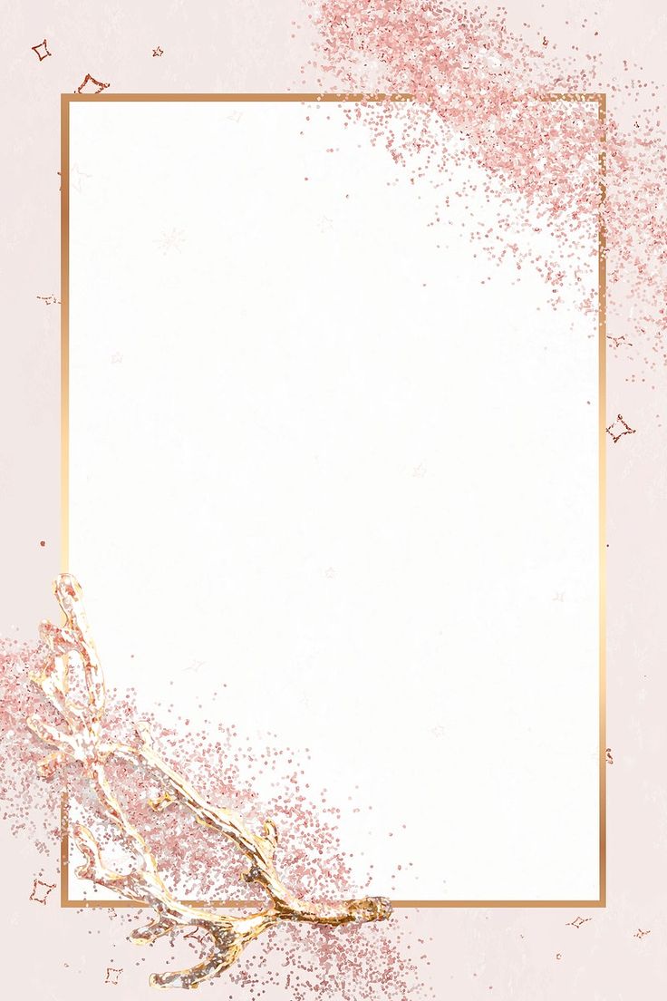 Rose Gold Glitter Frame Vector Pink Festive Background Premium