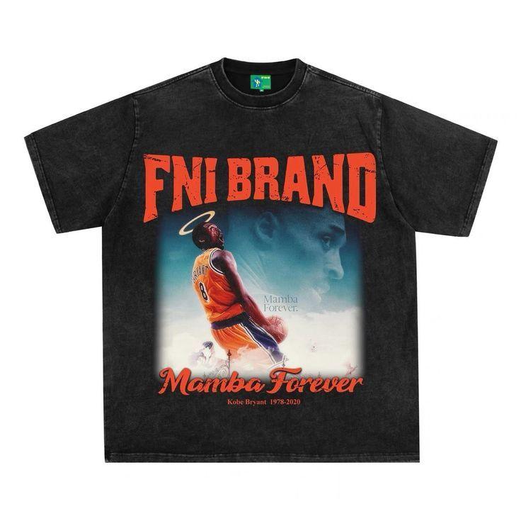 Nba Star Kobe Bryant Vintage Bastketball T Shirts Manba Forever