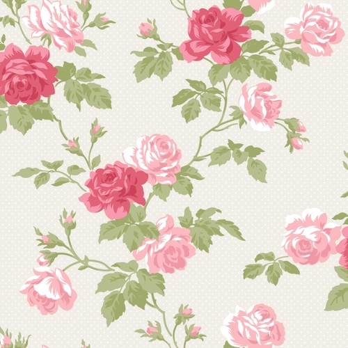 Floral Bouquet Shabby Chic Wallpaper
