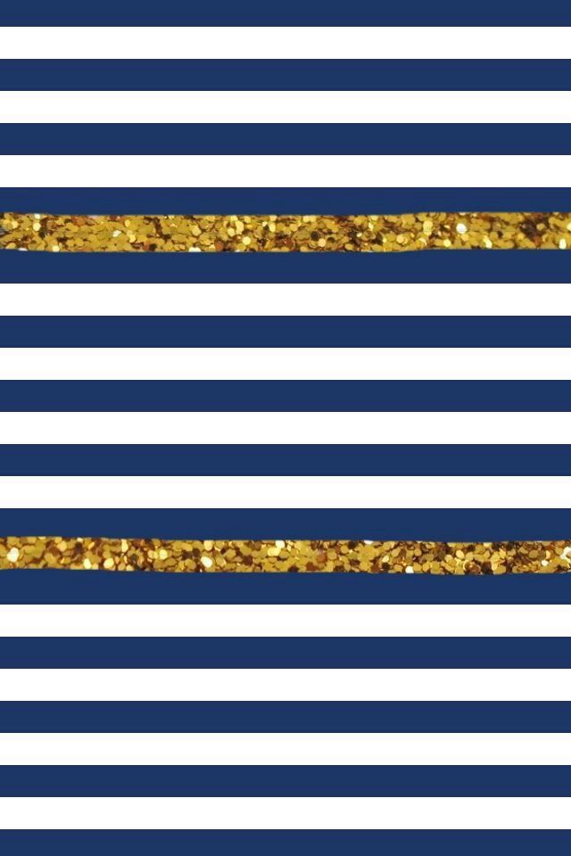 Navy Blue And Gold Stripped iPhone iPad Mac Wallpaper
