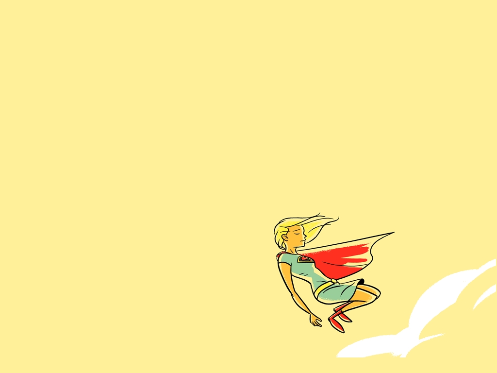 Supergirl Clean Wallpaper Layout