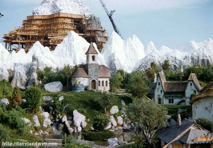 Storybook Land with Matterhorn construction in the background