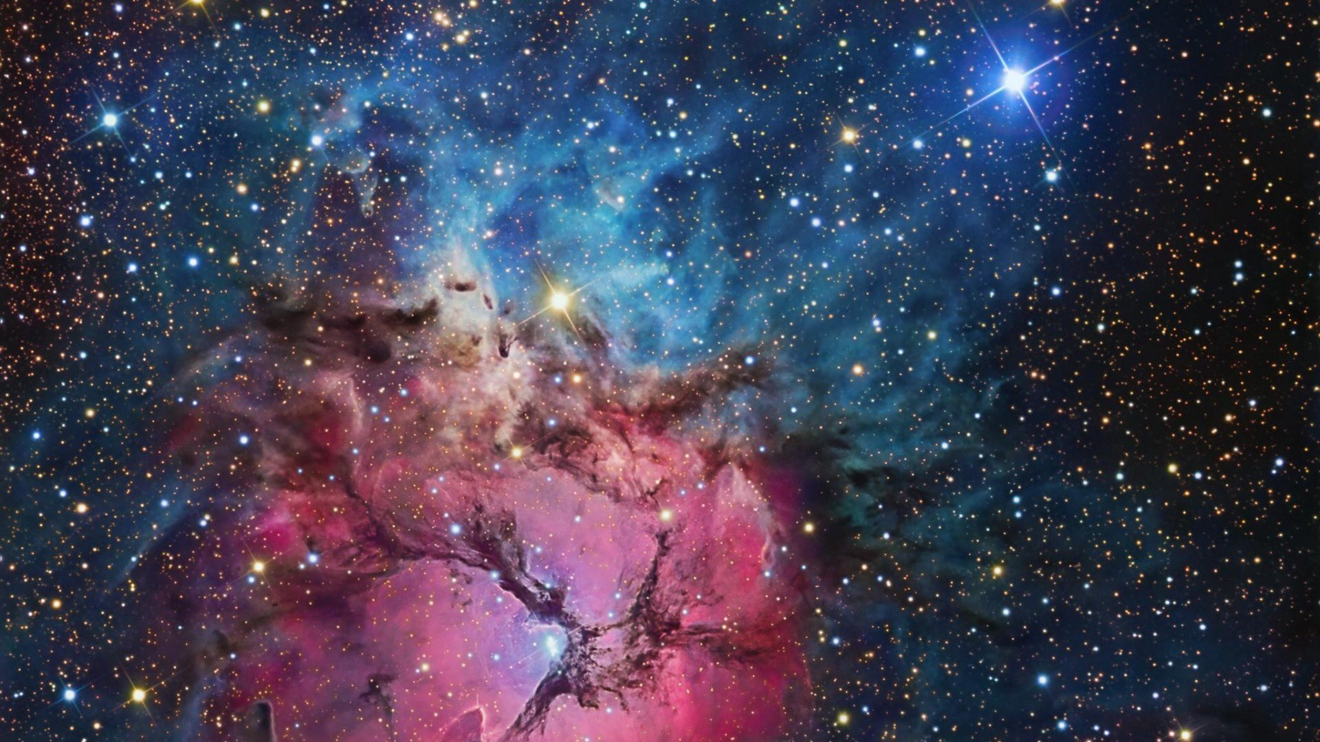A stunning image of a nebula, showcasing vibrant colors and intricate dust clouds within the vastness of space