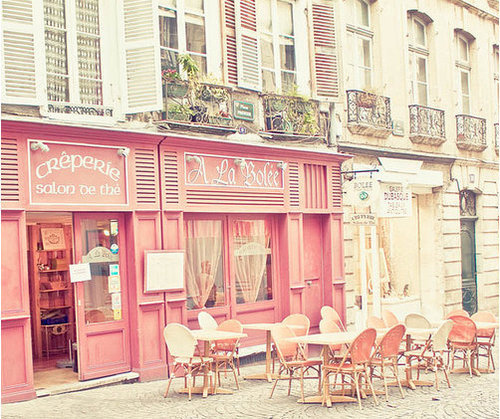 Cafe Cute France Paris Pink Postcards From Far Image On