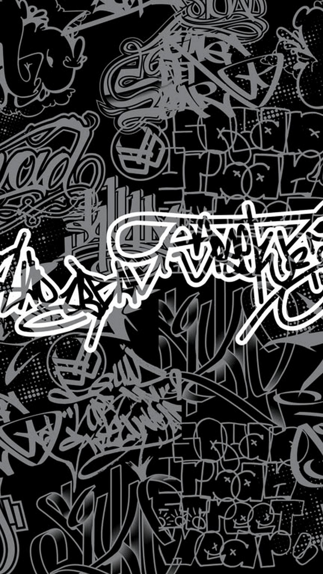 Graffiti Letters iPhone Wallpaper 3d