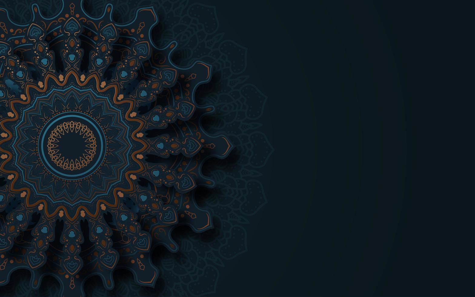 Dark Ornate Mandala Background Vectors