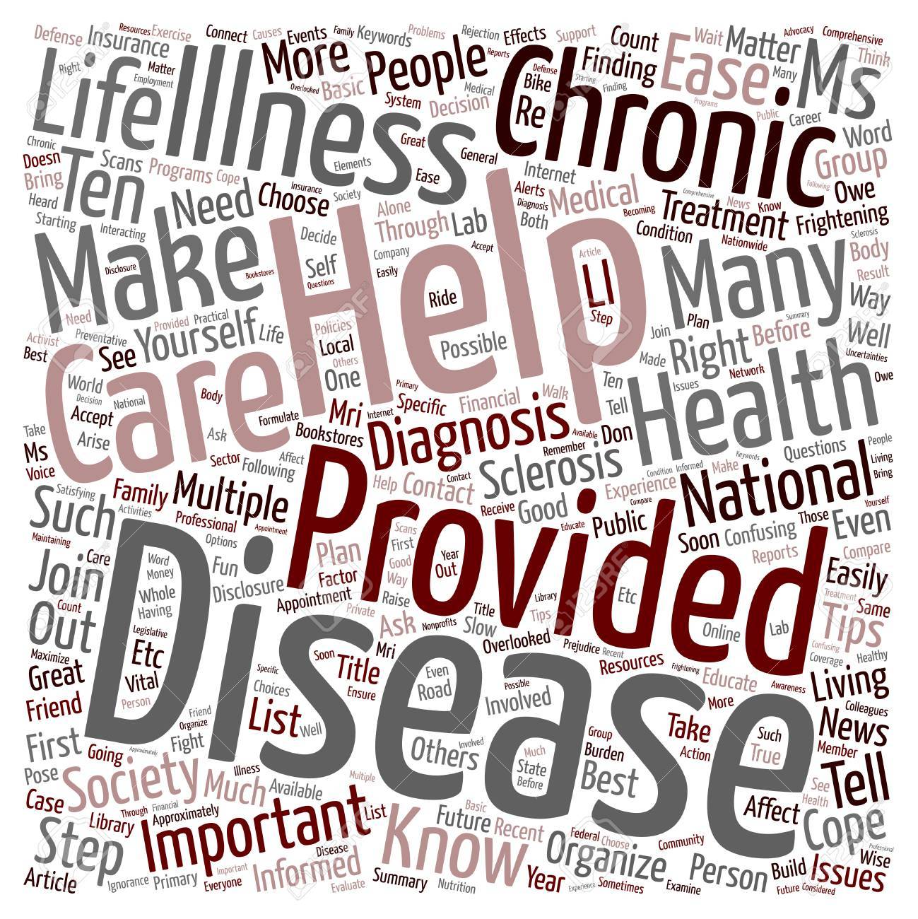 Ten Tips To Help Ease Life With A Chronic Disease Text Background