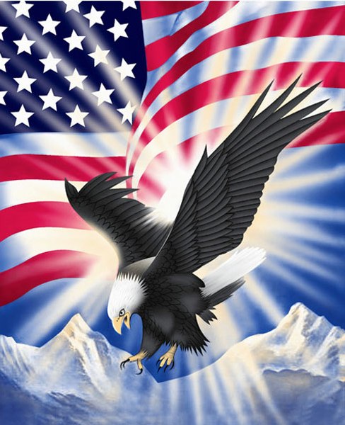 Americanflagbackgroundwitheagle