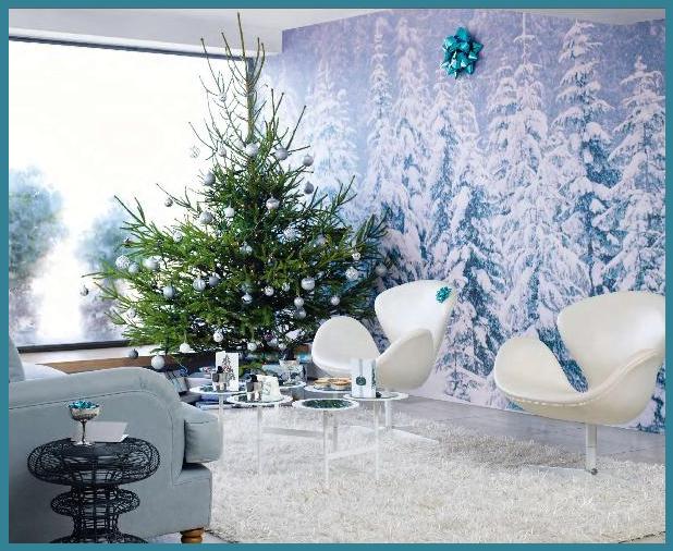 Rooms Of Inspiration A Snowy Christmas Themed Living Room