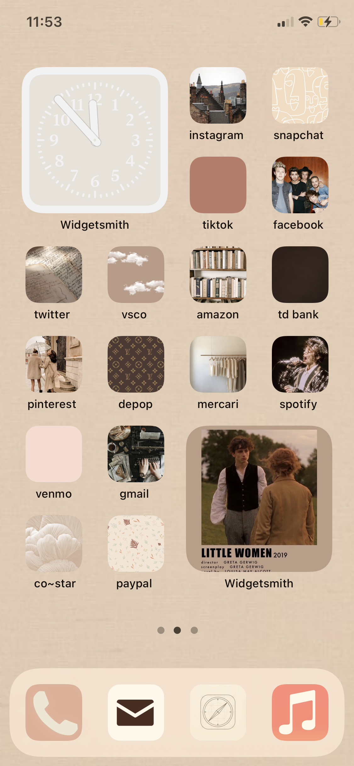 iOS14 academic aesthetic wallpaper Iphone app layout Iphone app