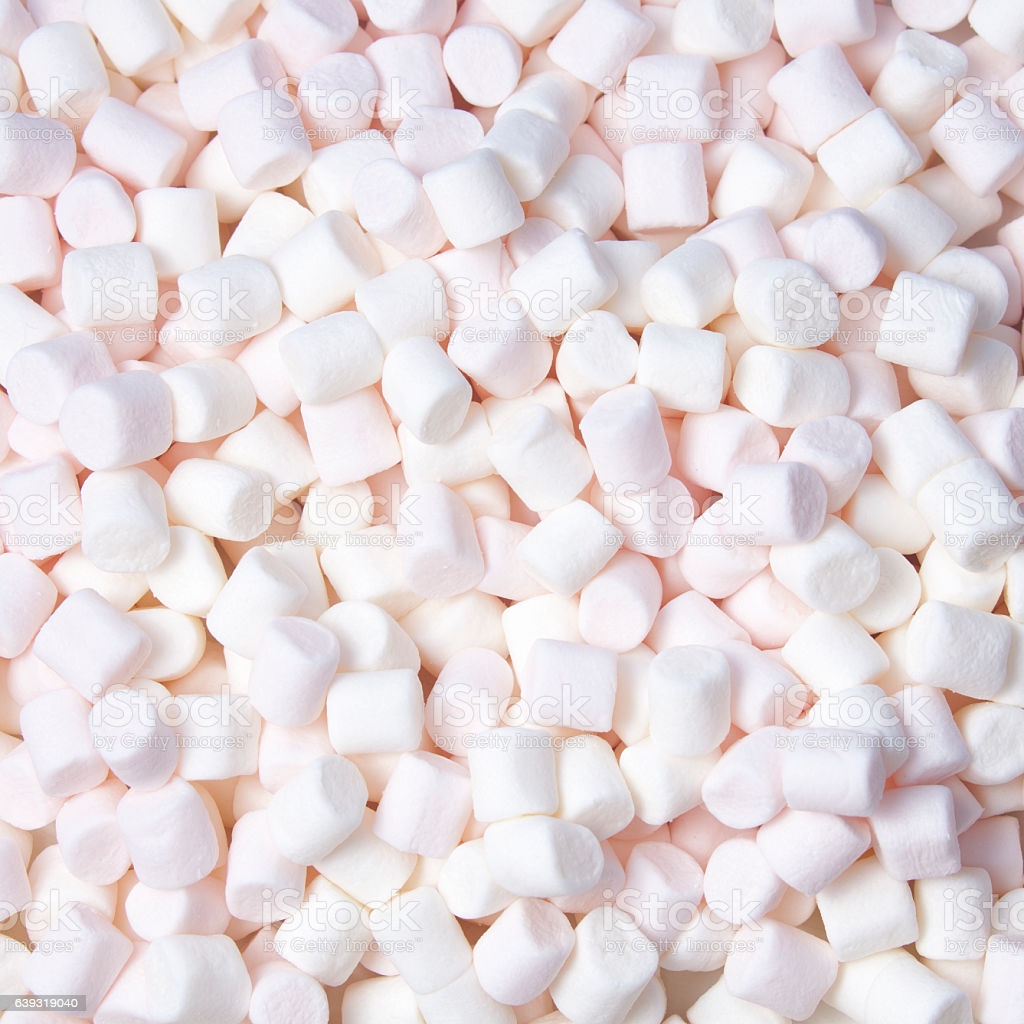 Pink And White Marshmallow Background Top Stock Photo