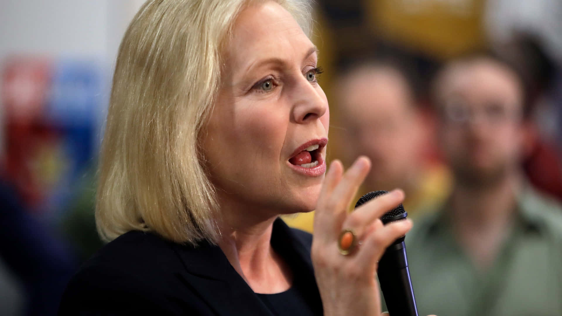 Kirsten Gillibrand Speaking Gesturing Hand Wallpaper