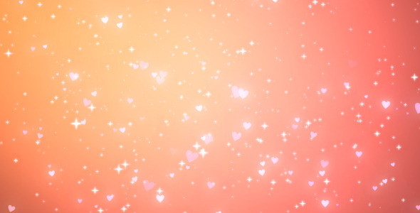 Peach Color Background A Looping Of Hearts