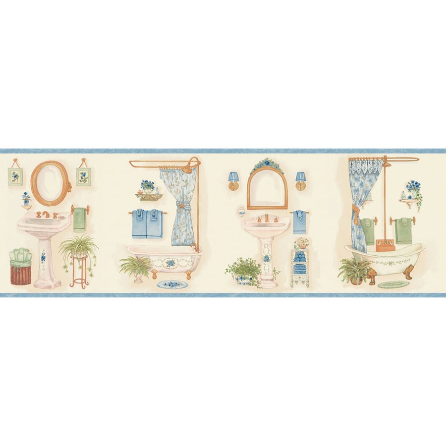 Free Download In Allen Roth 6 7 8 Blue Vintage Bathroom Prepasted