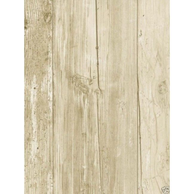 White Washed Faux Wood With Knots Wallpaper Fk3929