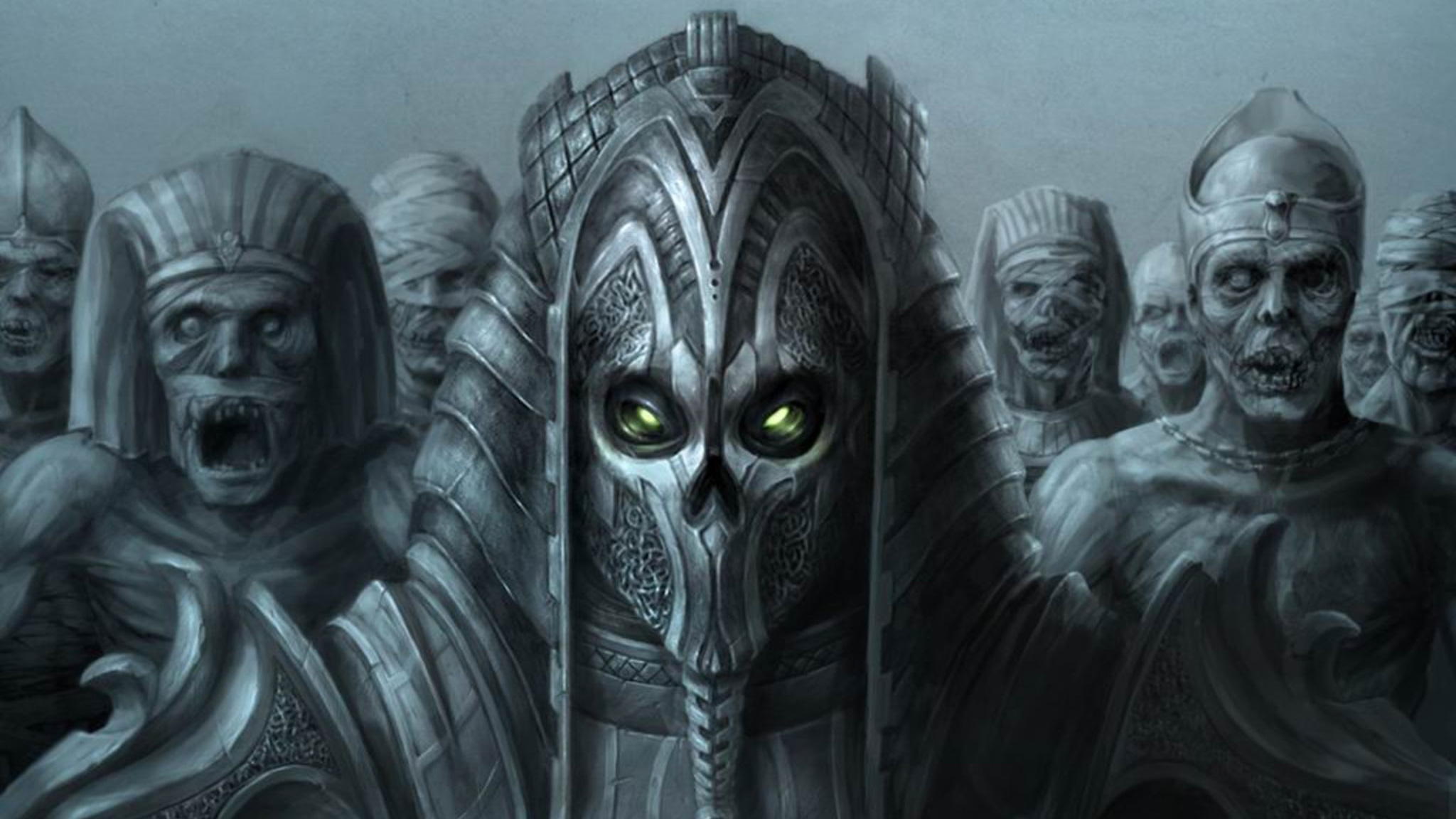Fantasy Warrior Demon Skull Mask Wallpaper