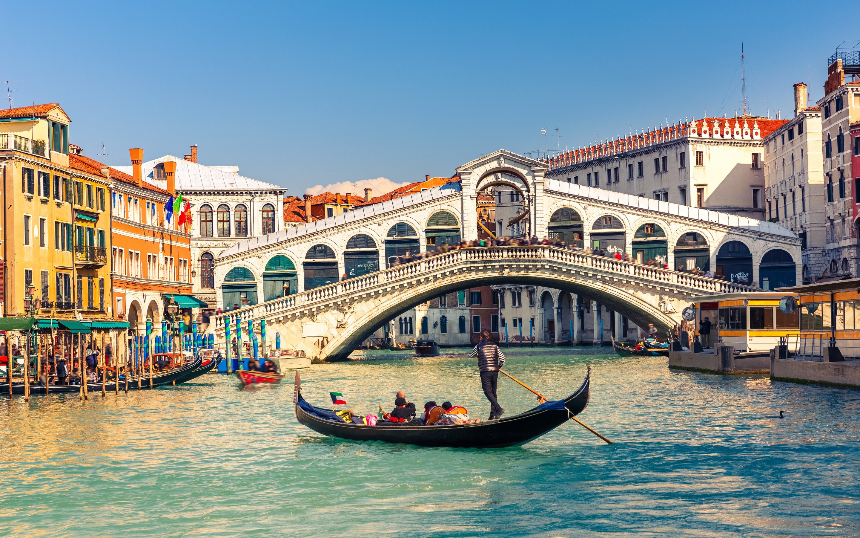 Rialto Bridge Venice Italy HD Wallpaper