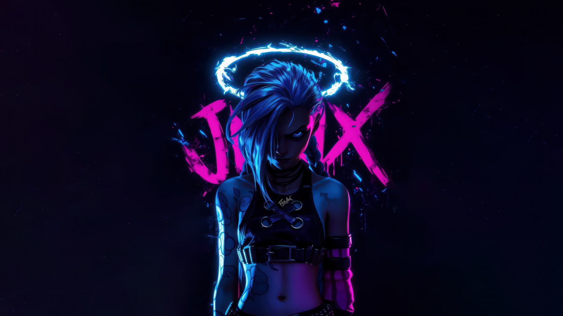 Jinx Wallpaper 4k Neon Art Dark 5k