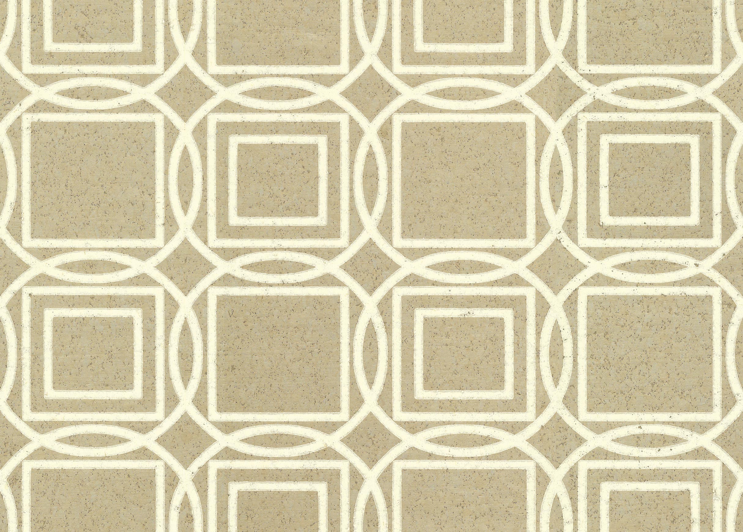 Labyrinth Cork Geometric Pattern Wallpaper Ethan Allen