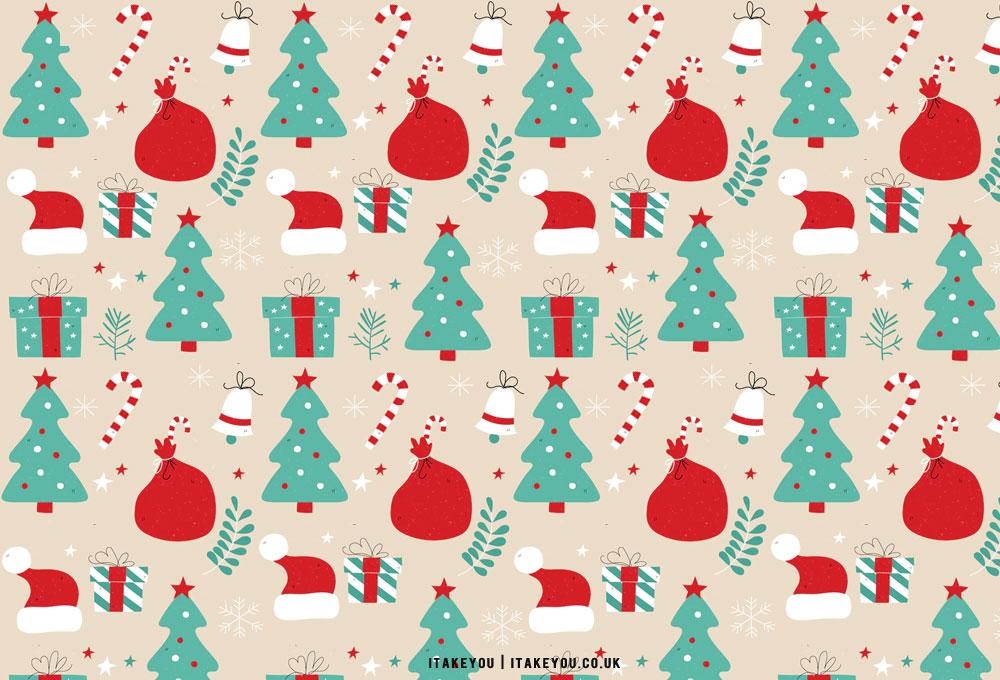 40 Preppy Christmas Wallpaper Ideas Santa Bag Christmas Tree